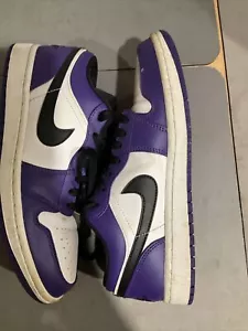Jordan 1 Court Purple Low Size 8 - Picture 1 of 4