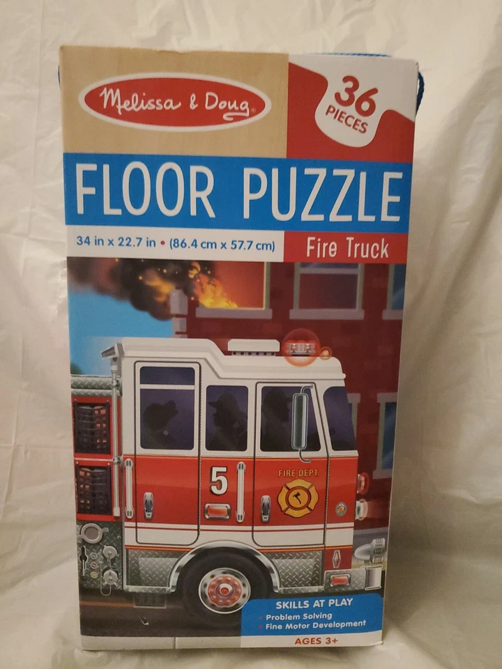 Melissa & Doug Fire Truck 36 PC Floor Puzzle 34in X 22.7in Ages 3