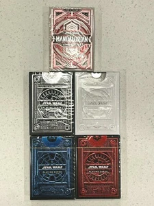 Brand new 5 Sealed Theory11 Star Wars Set Dark Side + Mandalorian Playing Cards - Imagen 1 de 6