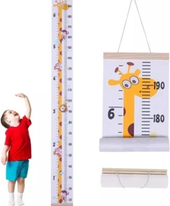 Baby. child, childrens Growth Chart, Nursery, bedroom, Height, Canvas ruler - Picture 1 of 6
