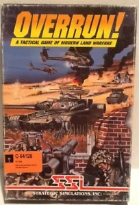 Overrun Commodore 64 Boxed Software C64 C128 1989 SSI Modern Land Warfare - Picture 1 of 3