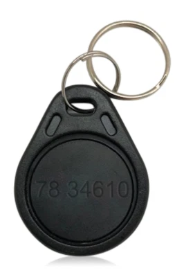 100 RFID Proximity Key Fobs 26 Bit Wiegand H10301 Keyless 125 kHz--Thin, Black - Image 1 of 2