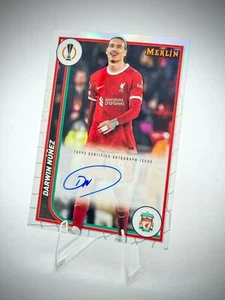 Darwin Nunez 2023-24 Topps Merlin UCC Liverpool Silver Auto AU-DN - Bild 1 von 2