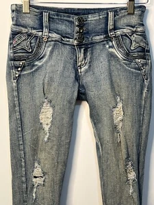 Do Denim Women’s / Juniors? / Teens Distressed Blue Jeans 10 - Picture 1 of 6