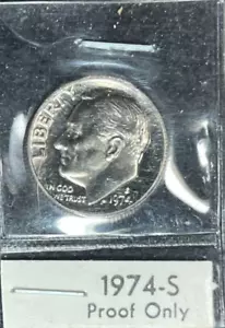 Moneda de diez centavos a prueba de Roosevelt 1974-S - revestida ~hermosa moneda~ - Imagen 1 de 2
