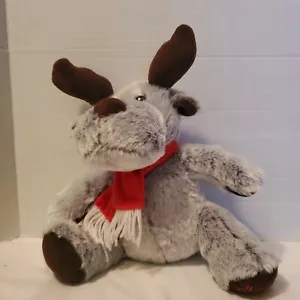 Fiesta Jesus Loves Me Moose Red Scarf Plush 14" Plush Stuffed Holiday Christmas - Picture 1 of 6
