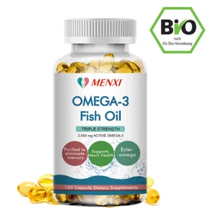 Omega 3 Fischöl Kapseln 1200 mg - 180mg EPA & 120mg DHA - 120 Softgel-Kapseln MX - Picture 1 of 11
