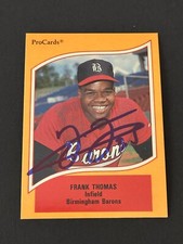 FRANK THOMAS 1990 ProCards RC Autographed MLB card Authentic Signature