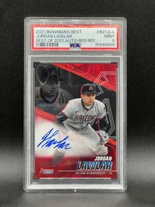 Bowmans Best Auto Jordan Lawlar Red Wave 2021/5 PSA 9 Bowman’s - Imagen 1 de 2