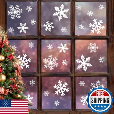 LUDILO 135-шт Рождественская Снежинка Окно Зажимы Наклейки Праздничный Декор 3 Размера - Изображение 1 из 4