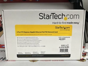 Startech ST4000PEXPSE 4-Port RJ45 Ethernet Power Gigabit PoE PSE Network Card WG - Picture 1 of 4