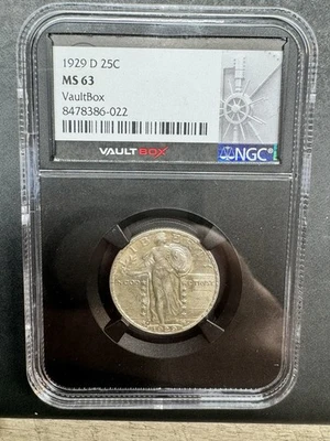1929 D Standing Liberty Quarter NGC MS 63 - Image 1 of 2