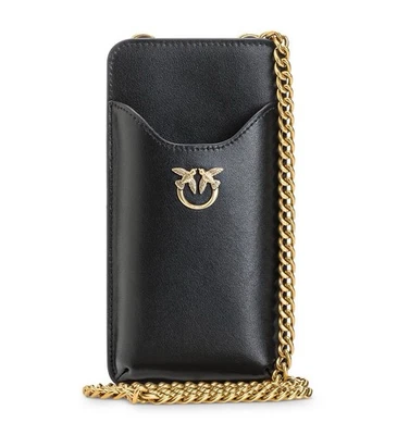 Funda de teléfono limusina Pinko Nero con cadena dorada antigua nueva en caja de regalo negra Foto 1 de 4