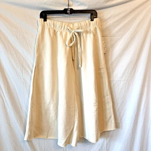 Out From Under Jogginghose extra weites Bein Taschen elfenbein roher Saum Gaucho Größe Small - Bild 1 von 9