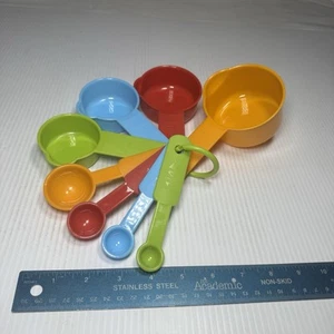 Rainbow Measuring Cups and Spoons Set - Picture 1 of 2