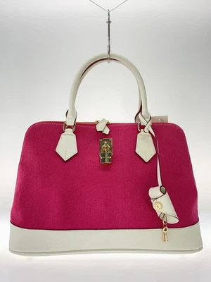 Bolso de Mano Samantha Thavasa de Lona Rosa Foto 1 de 4