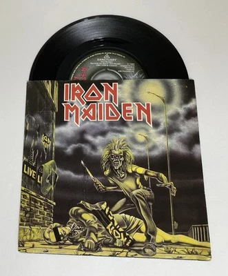 IRON MAIDEN ~SANCTUARY/DRIFTER/I’VE GOT THE FIRE ~1980 CENSORED UK EMI 5065~7”45 - Image 1 of 4