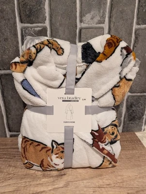 Vera Bradley 🐈 Bata de Vellón A CAT'S LIFE Gatos Pequeños/Medianos Crema Nueva V651 Foto 1 de 4