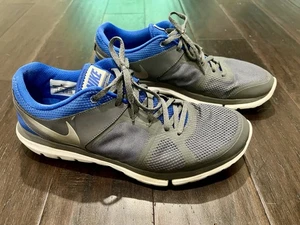 Nike Flex Rn Run 2014 Men’s sneakers size 11.5 - Blue Gray Silver - Rare - Nice - Picture 1 of 7
