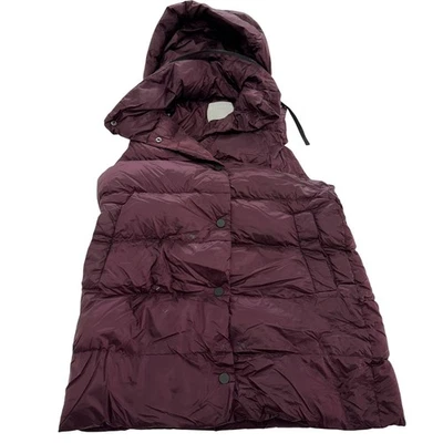 ATHLETA Vest Womens Small Purple Puffer Down Hooded Sleeveless - Image 1 of 4