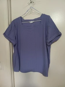 LIZ CLAIBORNE DAMEN LILA OBERTEIL KURZARM GR XXL - Bild 1 von 3