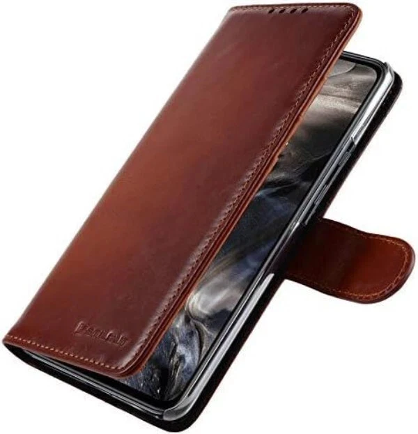 StilGut Wallet Case for OnePlus Nord, Leather with Stand & Card Holder, Black - Image 1 of 1