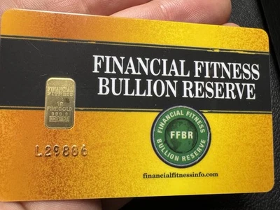 Резервная карта 1 грамм .9999 Gold Nadir Financial Fitness Bullion - Изображение 1 из 2