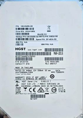2X disque dur 8to Marque HGST - Image 1 of 2