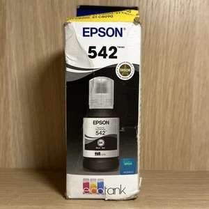 EPSON 542 EcoTank Tinte Ultrahochkapazität Flasche schwarz (T542120-S) Ablaufdatum 2028 - Bild 1 von 6