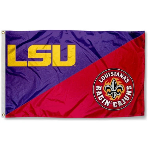 LSU vs. Ragin Cajuns House Divided 3x5 Flag and Banner Cover