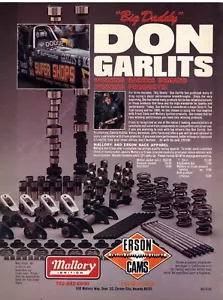 Vintage 1985 Druckanzeige für Mallory Ignition und Erson Cams - Don Garlits - Bild 1 von 1