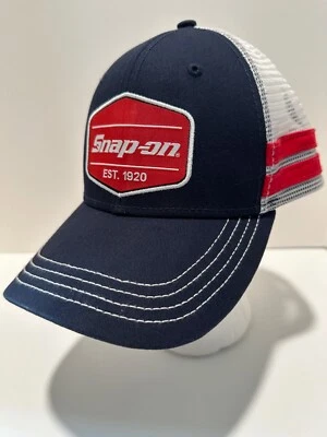 Sombrero Herramientas A Presión Estilo Camionero Gorra Ajustable Azul Rojo Malla con Parche 1920 Foto 1 de 4