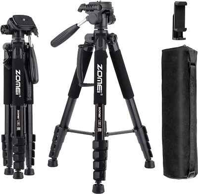 ZOMEI 74inch Q-188 Travel Aluminium Tripod Monopod&Ball Head For DSLR Camera  - Image 1 of 4