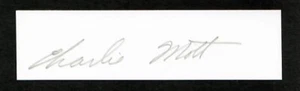 Charlie Mott Firmado a Mano Corte Firma AVG Flying Tigers (d) - Imagen 1 de 1