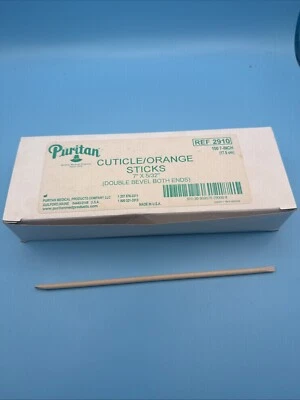 Empujador de cutículas de palos de madera naranja/clavo de 7 pulgadas extremos biselados dobles 100 un. Foto 1 de 3