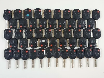 ORIGINAL LOT OF 50 FORD MAZDA MERCURY LINCOLN 05-11 REMOTE HEAD OEM KEY LESS FOB - Image 1 of 4