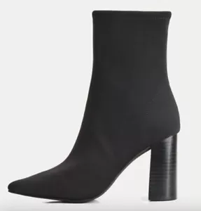 Jeffrey Campbell Women's SIREN Stretch Pointed Toe Boots Black Size 7.5M - Picture 1 of 6