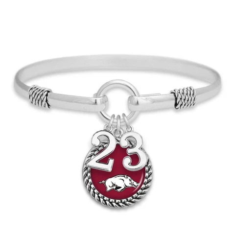 Arkansas Razorbacks Graduation Year 2023 Silver Bracelet Jewelry Licensed UA Cover