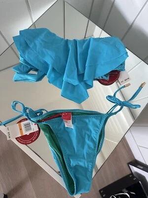 Bikini sin tirantes turquesa para mujer Carter rojo nuevo con etiquetas $170 Foto 1 de 3