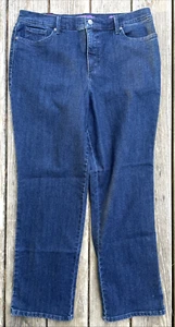 NEW Gloria Vanderbilt Amanda Size 16 Short 35x29.5 Dark Blue Denim Jeans Stretch - Picture 1 of 7