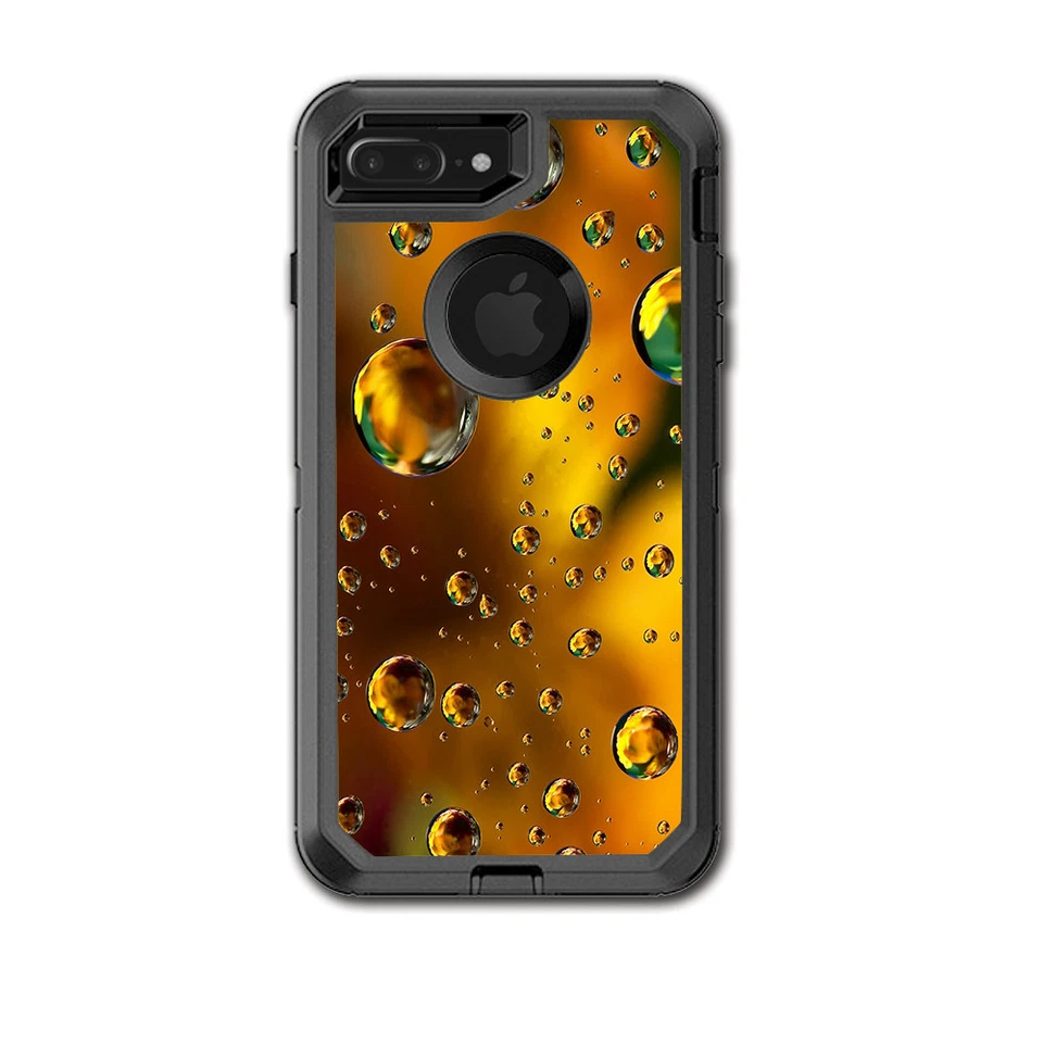 Calcomanía de vinil para funda Otterbox Defender iPhone 7 PLUS/gotas de agua doradas Foto 1 de 1