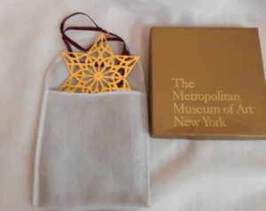 Metropolitan Museum of Art 1998 Ornament Stern Schneeflocke 24k vergoldet .925 Box - Bild 1 von 16