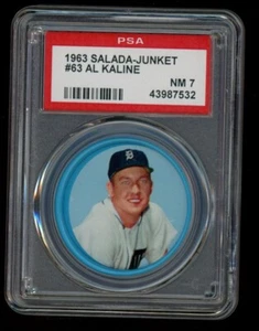 1963 Salada All-Star #63 Al Kaline Detroit Tigers Original Basebal lPSA 7 NM - Picture 1 of 2