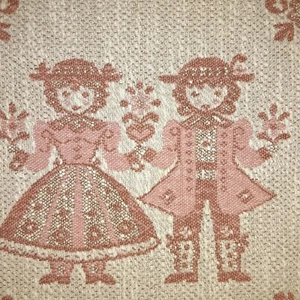 Vintage österreichische Tischläufer & quadratischer Kolf Wandteppich 8er Set Landhaus, alte Welt - Bild 1 von 12