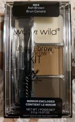 Wet n Wild Ultimate Brow Kit Ash Brown 963 Mirror, Brush and Tweezers Enclosed - Image 1 of 2