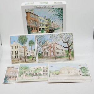 Charleston Landmarks SC 10 Blank Notecards Five Scenes Ann Charlton NIB New