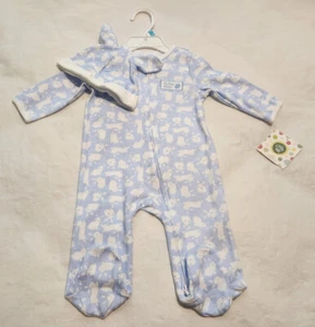 NWT Little Me My First Easter Bunny Footed 1PC Hat Set Baby Boy - Picture 1 of 2