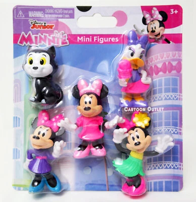 Disney Minnie Mouse Cake Topper 5 piezas Juego de figuras Pato Margarita Juguete Figaro Gato Tendencia Foto 1 de 4