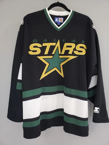 Vintage Dallas Stars Morgan Starter Jersey Men Large Green Ball Cover