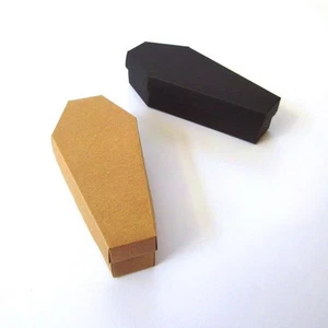 10 x Coffin Favour Boxes. Trick or Treat Halloween Box. Gothic Weddings - Picture 1 of 4